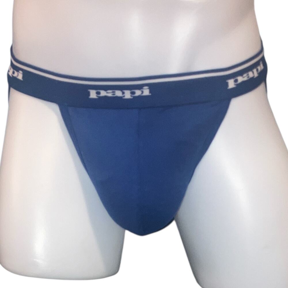 Papi Rib Jockstrap Blue Large